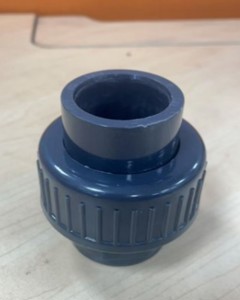 Screw union 1" fm x 32id PVC PN16 dark grey